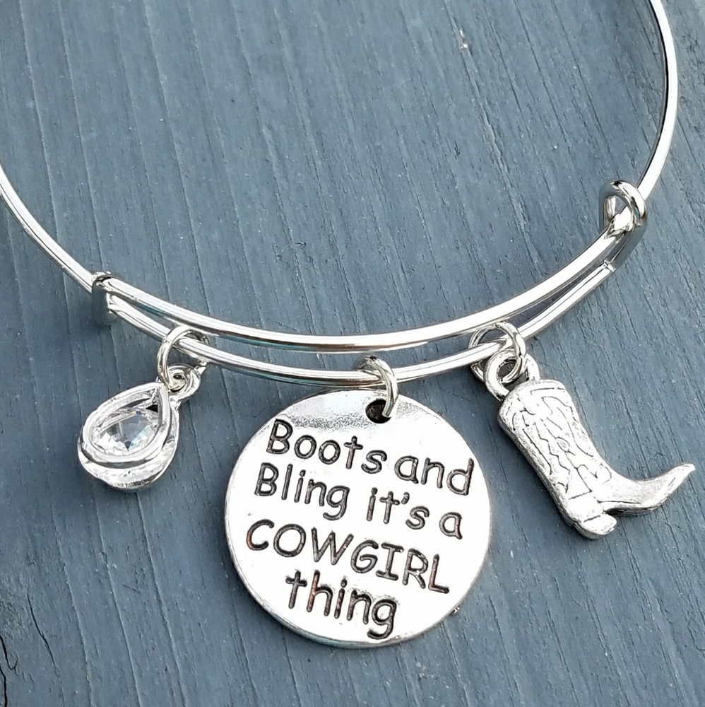 New Boots and Bling it's a cowgirl thing bracelet